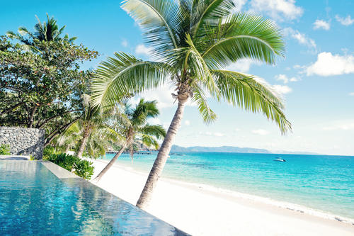 The beach at Kokomo Private Island Fiji.