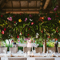 Table setting at the beach shack