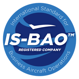 “International Standard for Business Aircraft Operations” Registered Company seal.