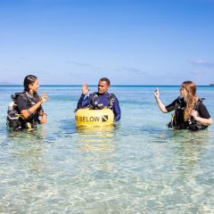 First Breath Under Water at Kokomo Private Island Fiji