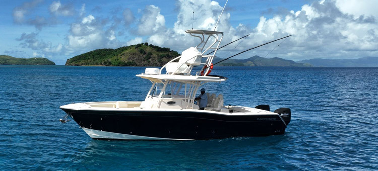 'Ika' out on the water off the coast of Kokomo Private Island Fiji