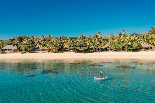 The view of Kokomo Private Island Fiji from the sea