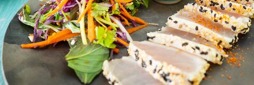 A fresh healthy meal served at Kokomo Private Island Fiji