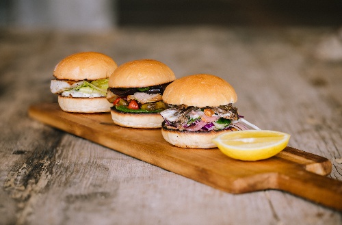 Burger sliders at Beach Grill