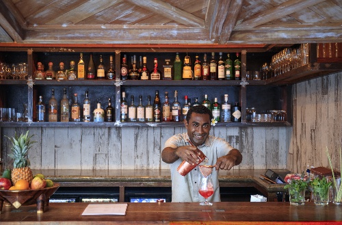 The Bartender Making Cocktail