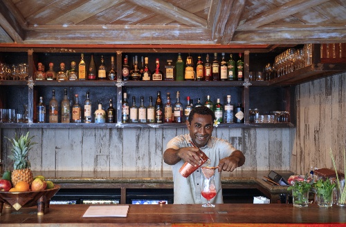 The Bartender Making Cocktail