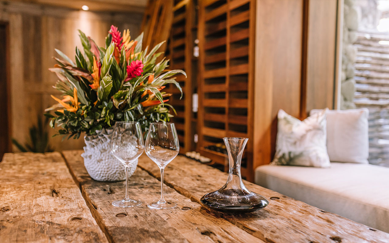 Wine cellar at Kokomo Private Island Fiji