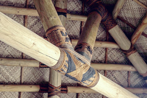 Traditional Fiji styling inside a villa at Kokomo Private Island Fiji