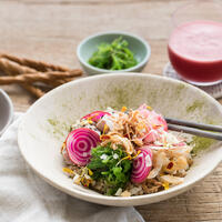 A fresh healthy meal prepared at Kokomo Private Island Fiji