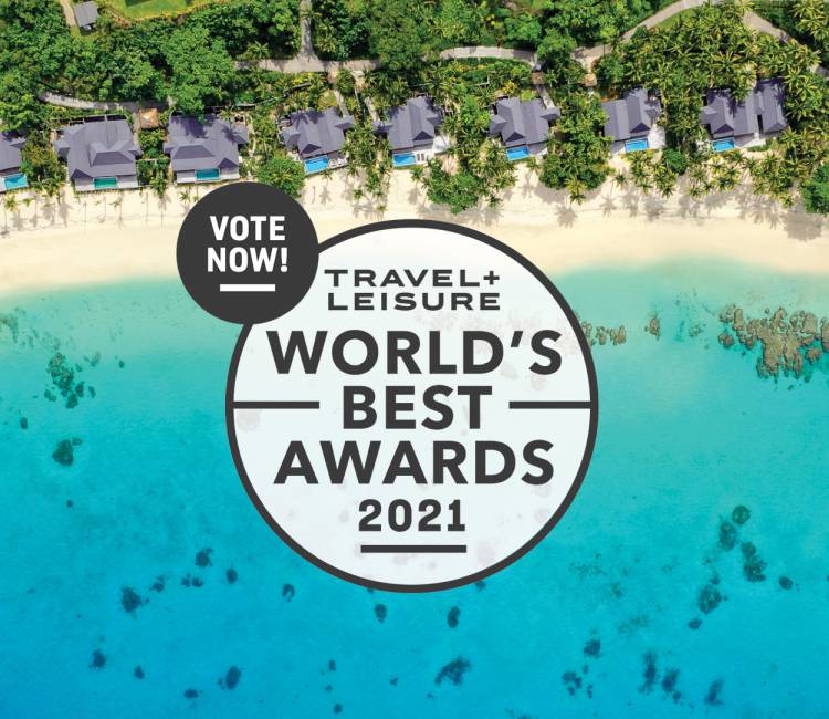 TRAVEL + LEISURE “WORLD’S BEST AWARDS” News Kokomo Private Island Fiji